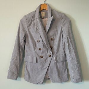 Joie Double Breasted Blazer Jacket Striped Small